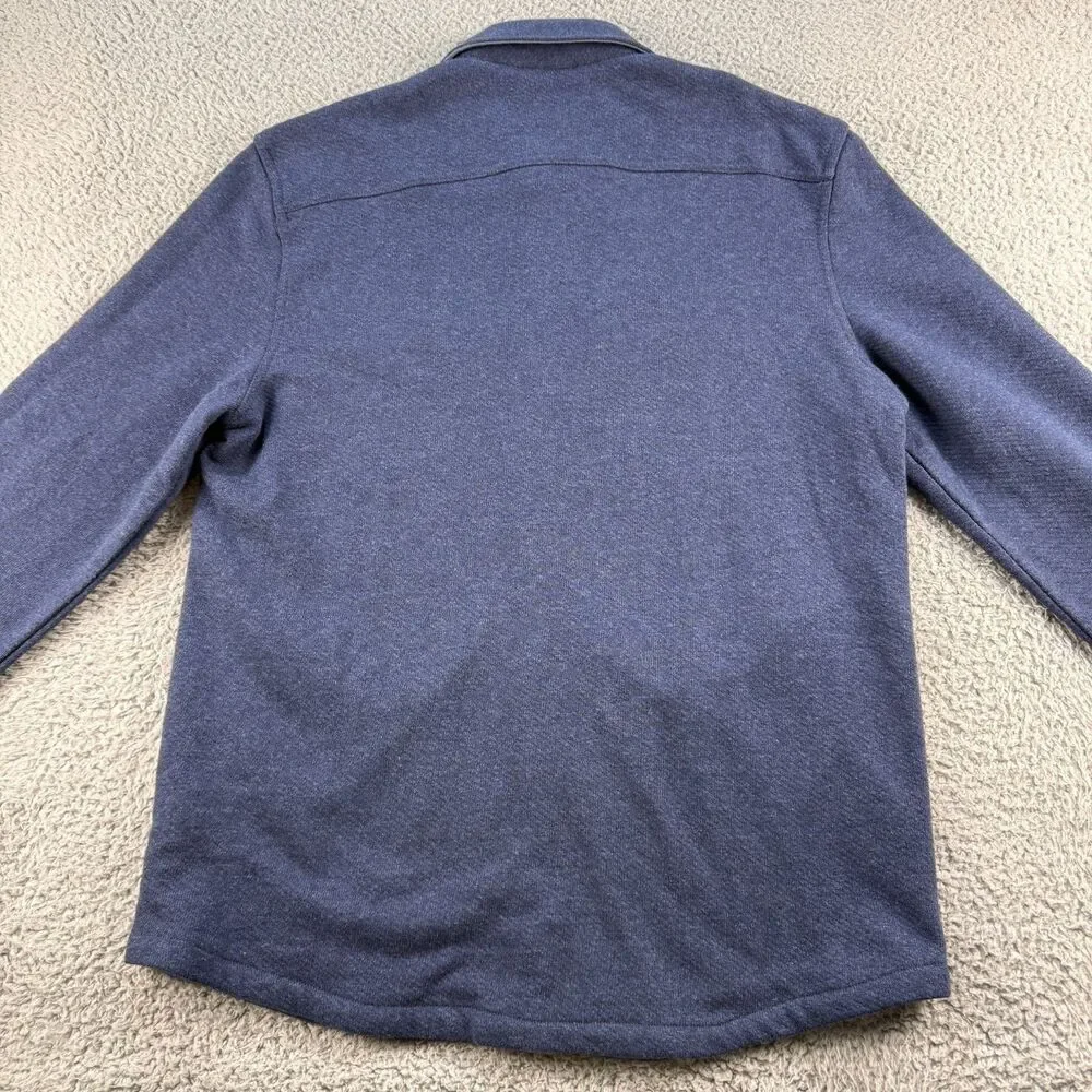 Faherty Reserve Inlet Knit CPO Shirt Jacket Mens Medium Hendricks Indigo Wash